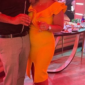 Yellow bandage dress